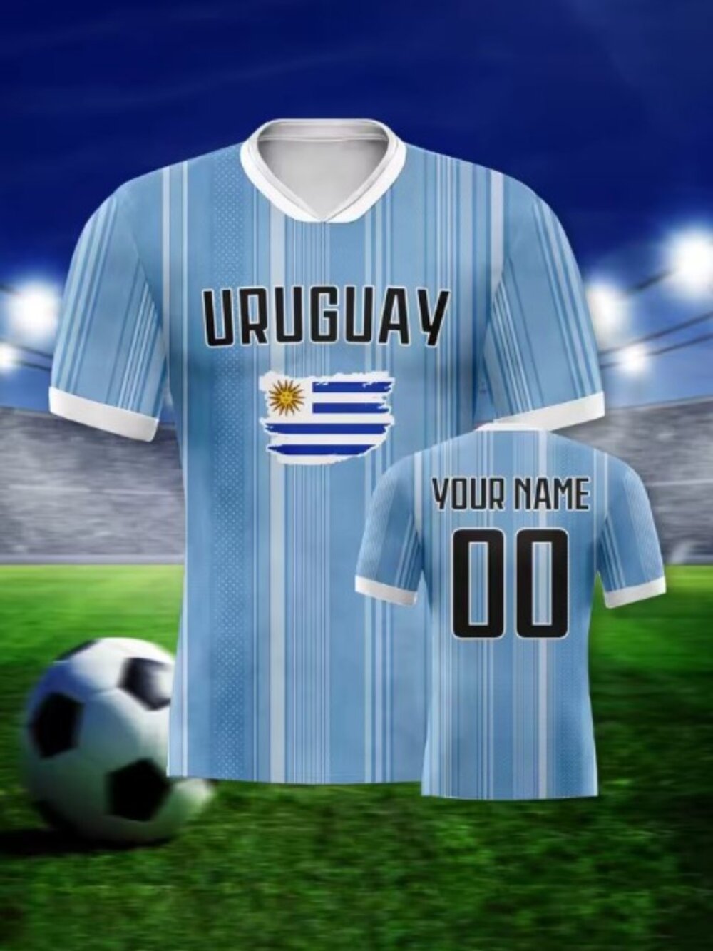 Uruguay National Team Light Blue Soccer Jersey - Fan Apparel